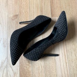 Aldo suede pin dot heels